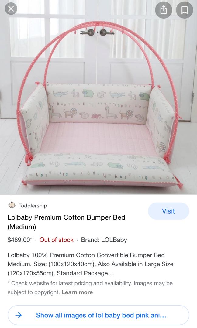 lol baby bumper bed Babies Kids Baby Nursery Kids Furniture Cots Cribs on Carousell