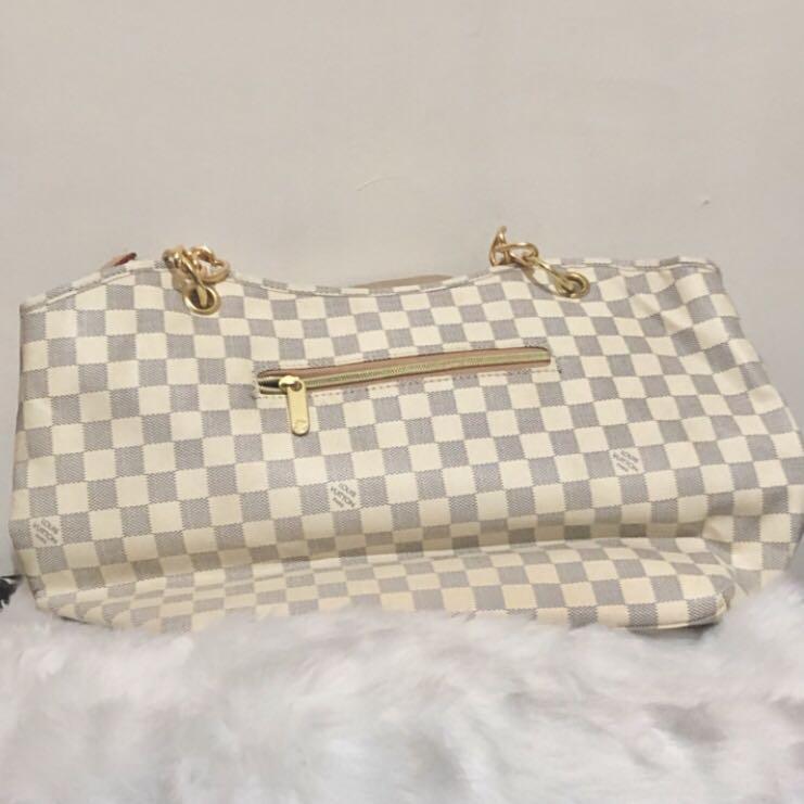 Louis Vuitton Damier Azur Handbag (Category: Luxury Bags & Wallets) located in Mandaluyong City. Submitted by soniafloreras (Listing ID 1107365790, Image 2). Description: Top grade/Premium quality branded handbag Width: 18” Length: 11” Cod available.