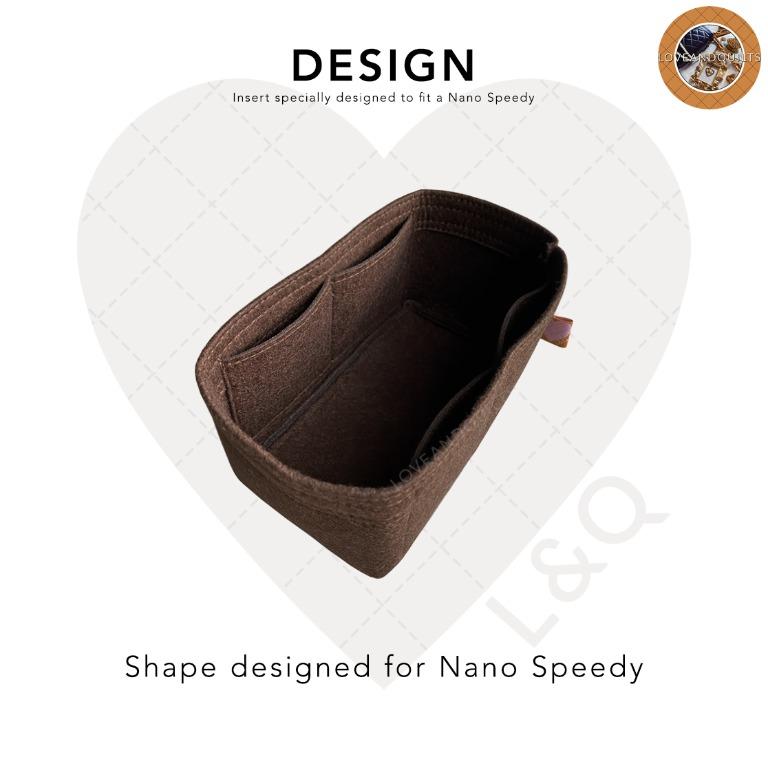  handbag Organizer Insert for LV NANO mini bags Felt Organizer Bag  Shaper insert Y061red-old NANO : Clothing, Shoes & Jewelry