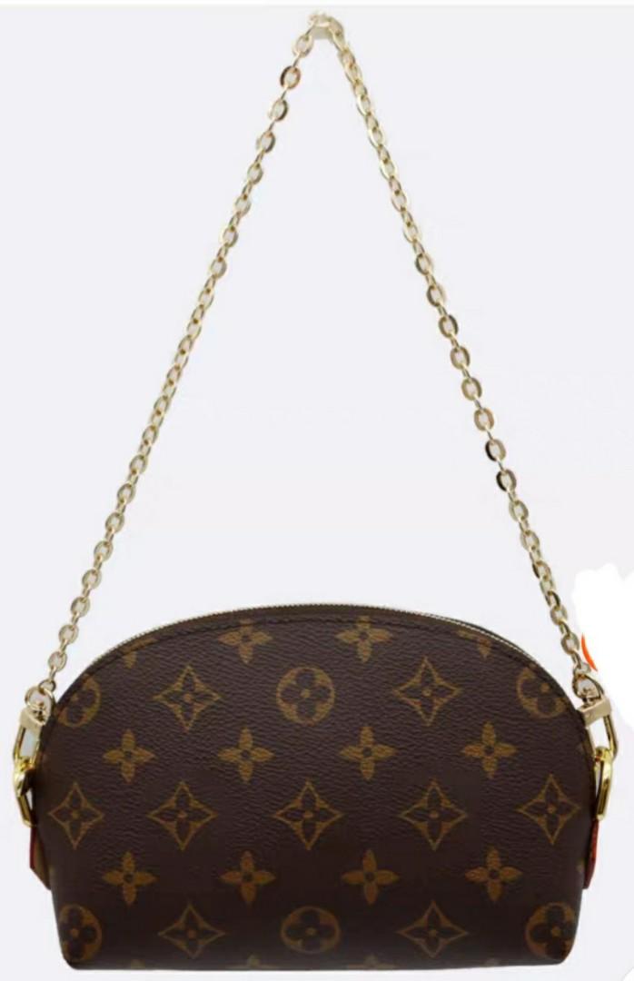 LV Cosmetic Pouch ( D Ring & Gold Chain ) set of 2