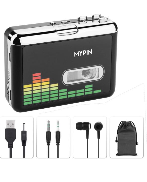 MYPIN Cassette to MP3 Converter, USB to MP3 cassette converter, portable Walkman music reader