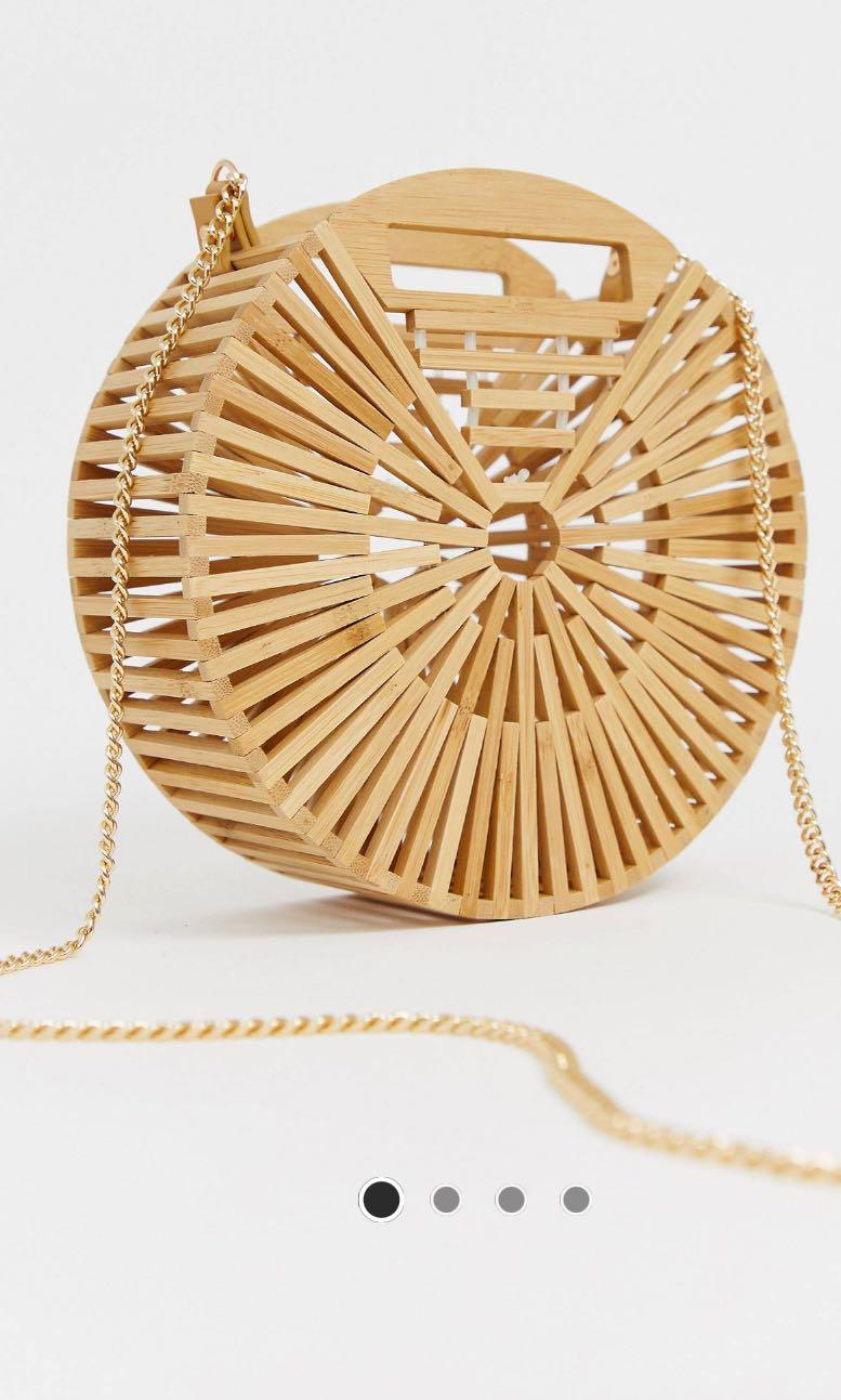 New look shop wooden bag