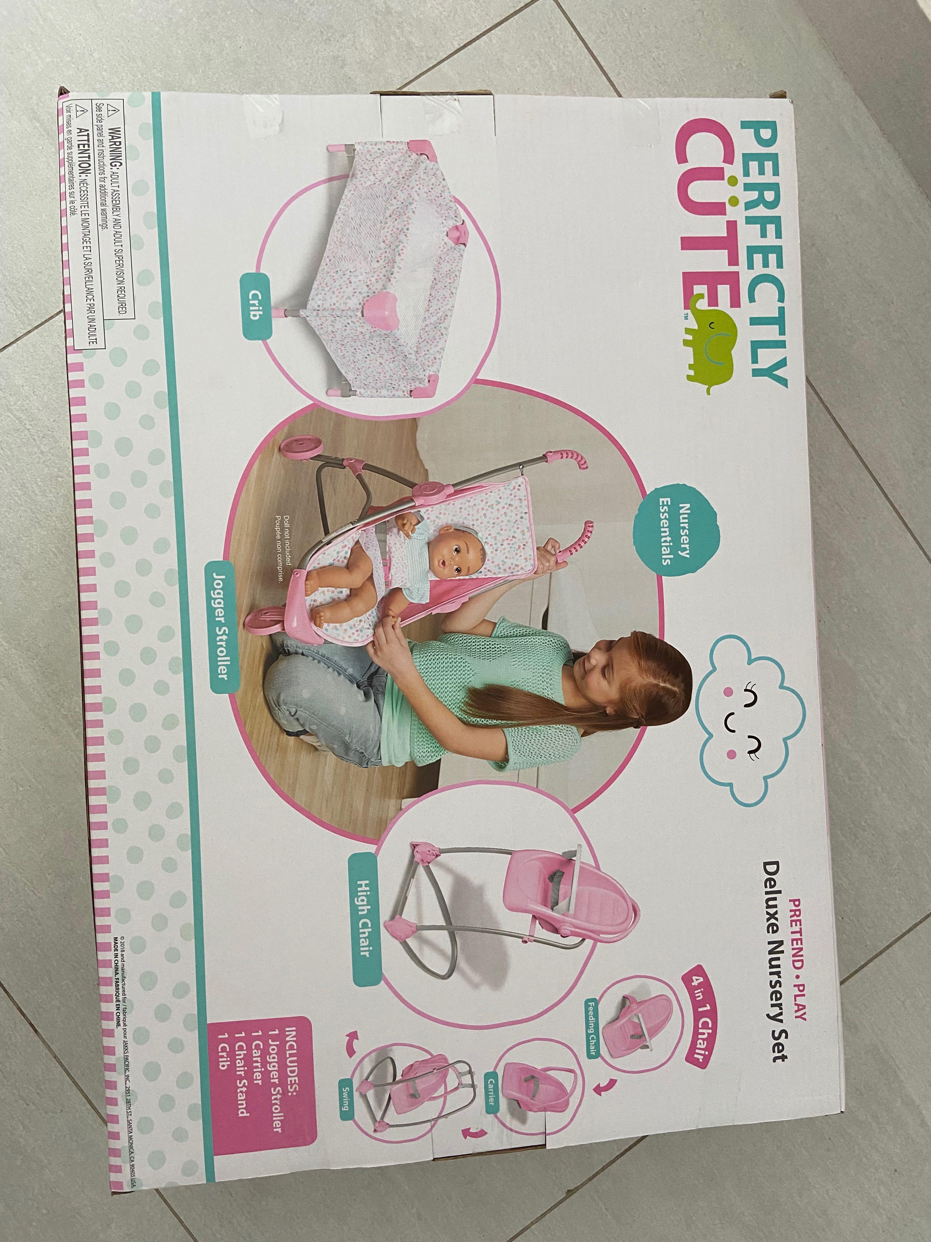Perfectly Cute Pretend Play Deluxe Nursery Set 4pc set Babies