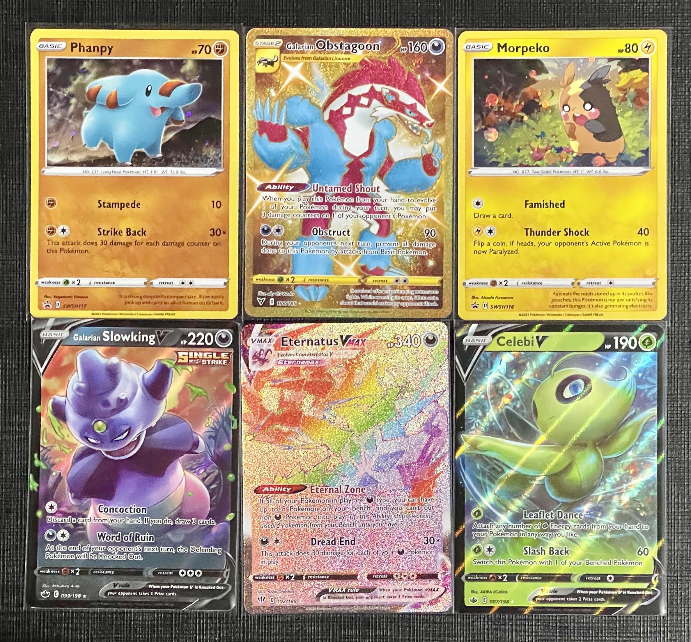 Pokemon TCG Chilling Reign SWSH116 Morpeko & SWSH117 Phanpy promo cards 