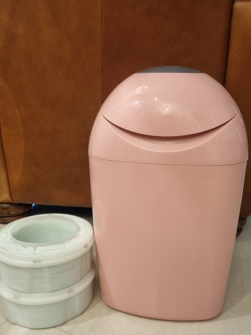 Pink nappy bin top