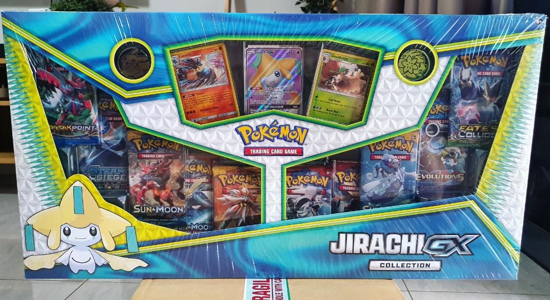 On Hand Pokémon TCG: Jirachi GX Collection Box Factory Sealed Pokemon Cards 