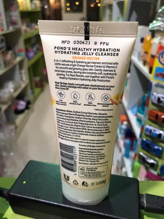 PONDS Orange Nectar Jelly Cleanser with Vitamin C for Hydrated Skin100g, Beauty & Personal Care