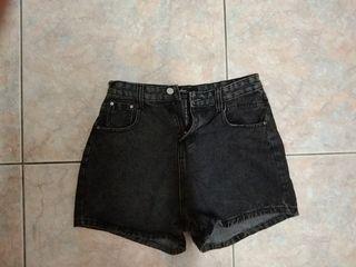 Queenshop深灰牛仔短褲