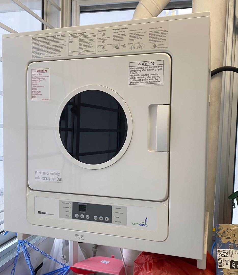 Rinnai Gas Clothes Dryer (RD600CG), TV & Home Appliances, Washing