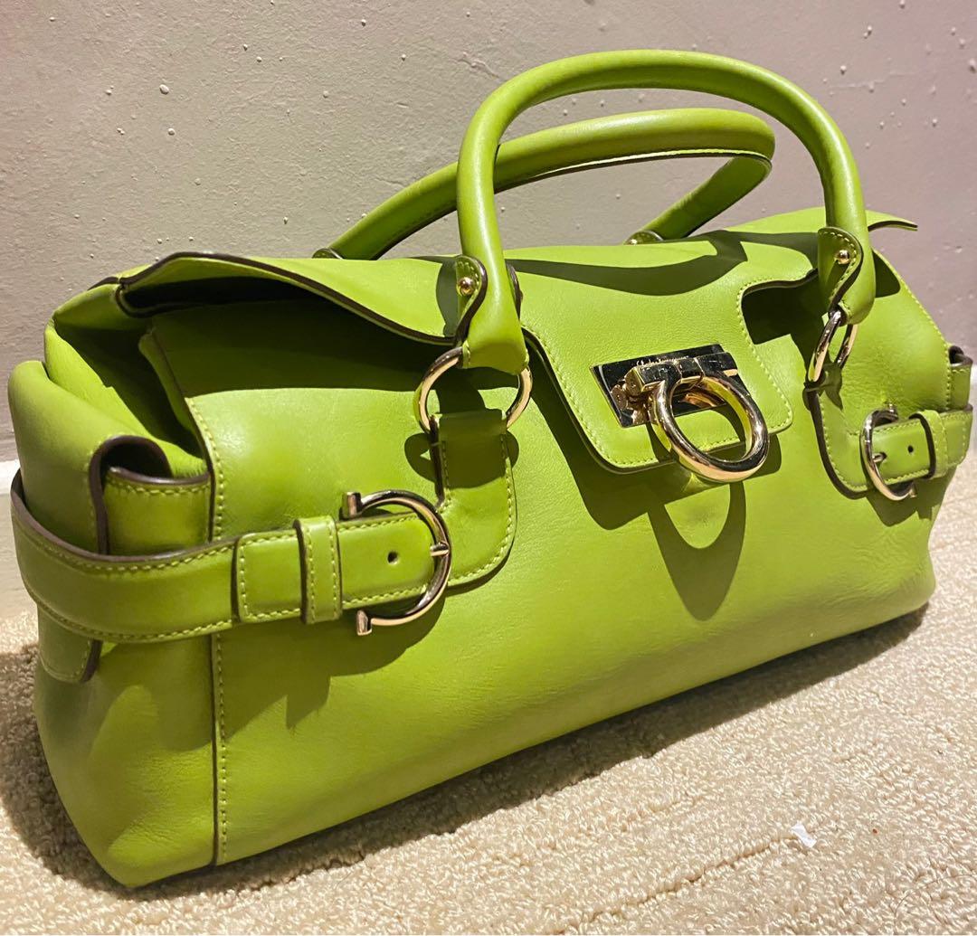 Salvatore ferragamo on sale green bag