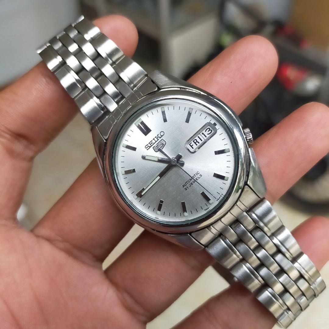 Seiko 5 Automatic SNK355K1, Fesyen Pria, Jam Tangan di Carousell
