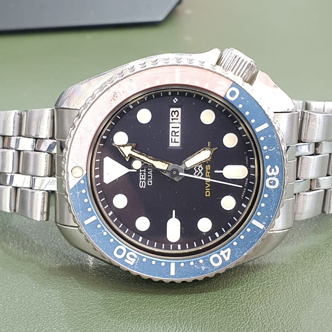 Seiko 7548 diver, Luxury, Watches on Carousell