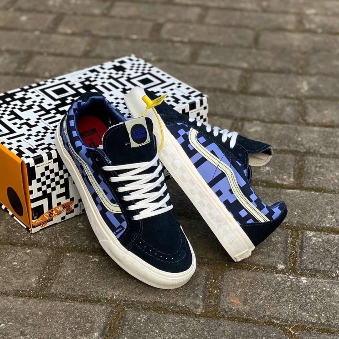 SEPATU vans sk8 mid low reissue suede canvas total eclips navy (premium  high quality)