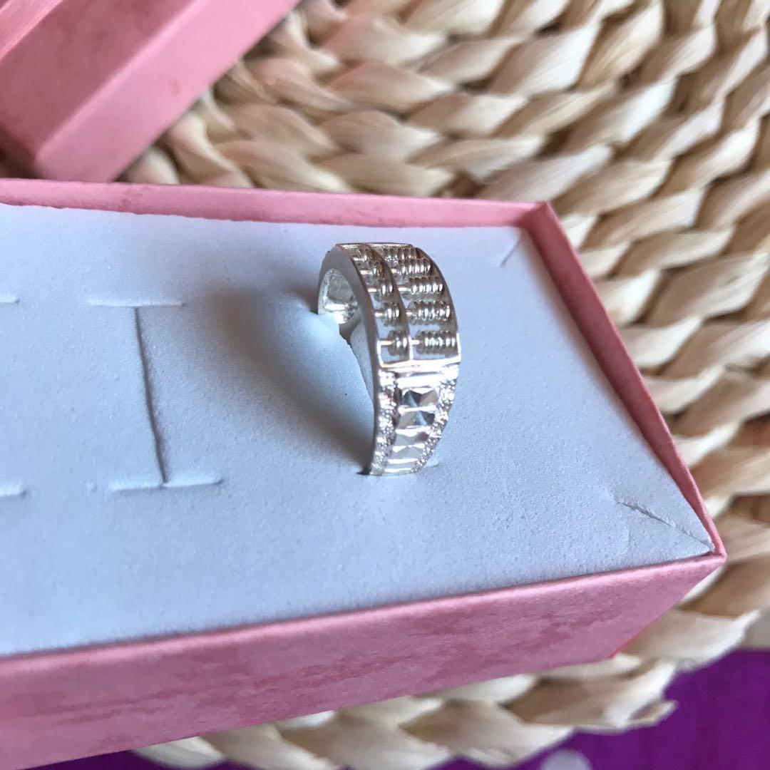Silver outlet abacus ring
