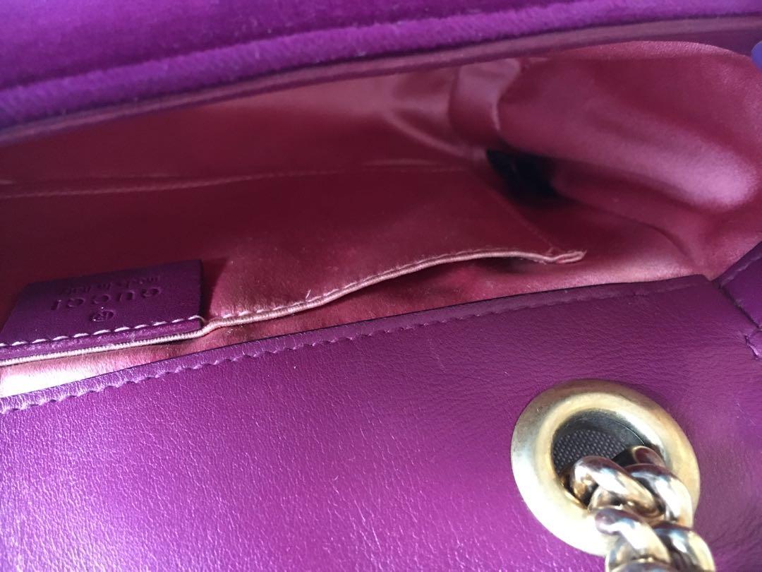 Gucci Marmont Mini Velvet Rubin Review 