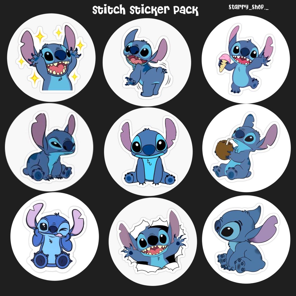 Stitch stickers, Hobbies & Toys, Stationery & Craft, Handmade