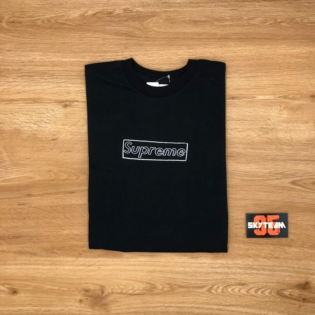 Supreme KAWS Chalk Logo Tee, Men's Fashion, Tops & Sets, Tshirts 