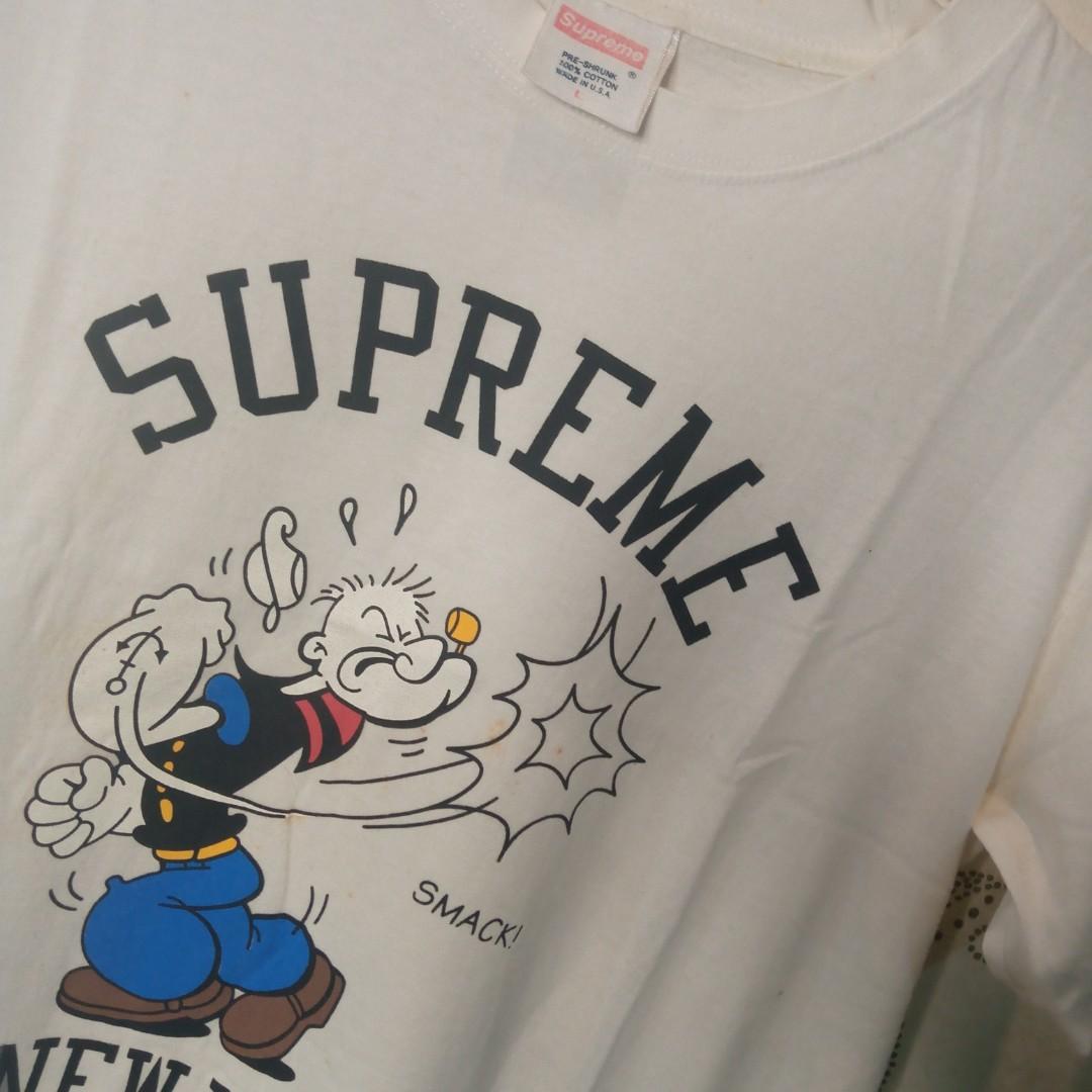 Supreme X Popeye Vintage White T-Shirt 