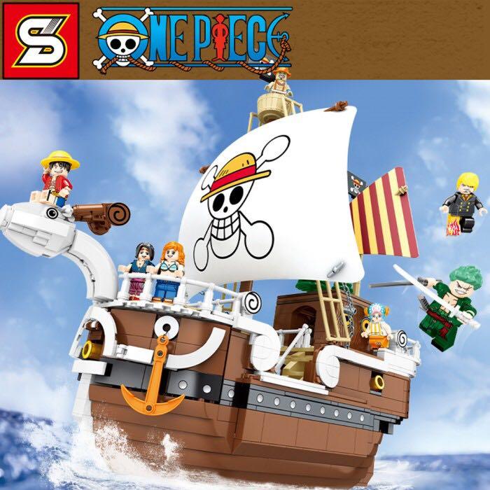 ONE PIECE THOUSAND Sunny Pirate Ship Building Kit 1484 + Building Toy,  Building Kit, DIY Compatible with Lego : : Toys