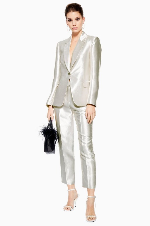 Topshop discount silver blazer