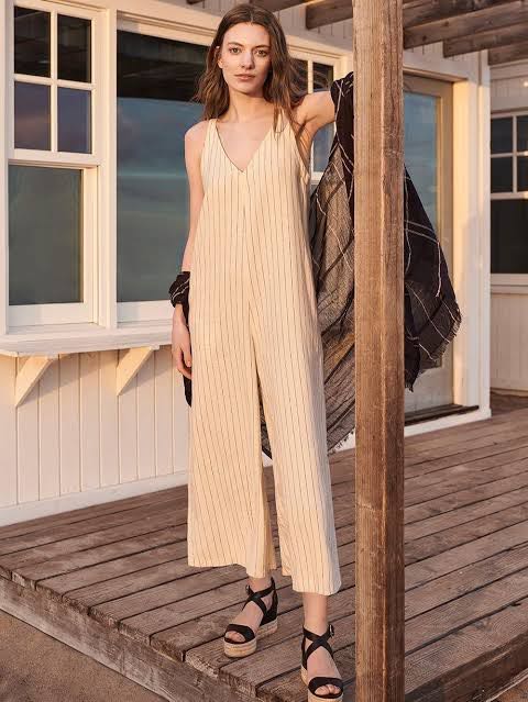 Uniqlo striped jumpsuit, Women's 
