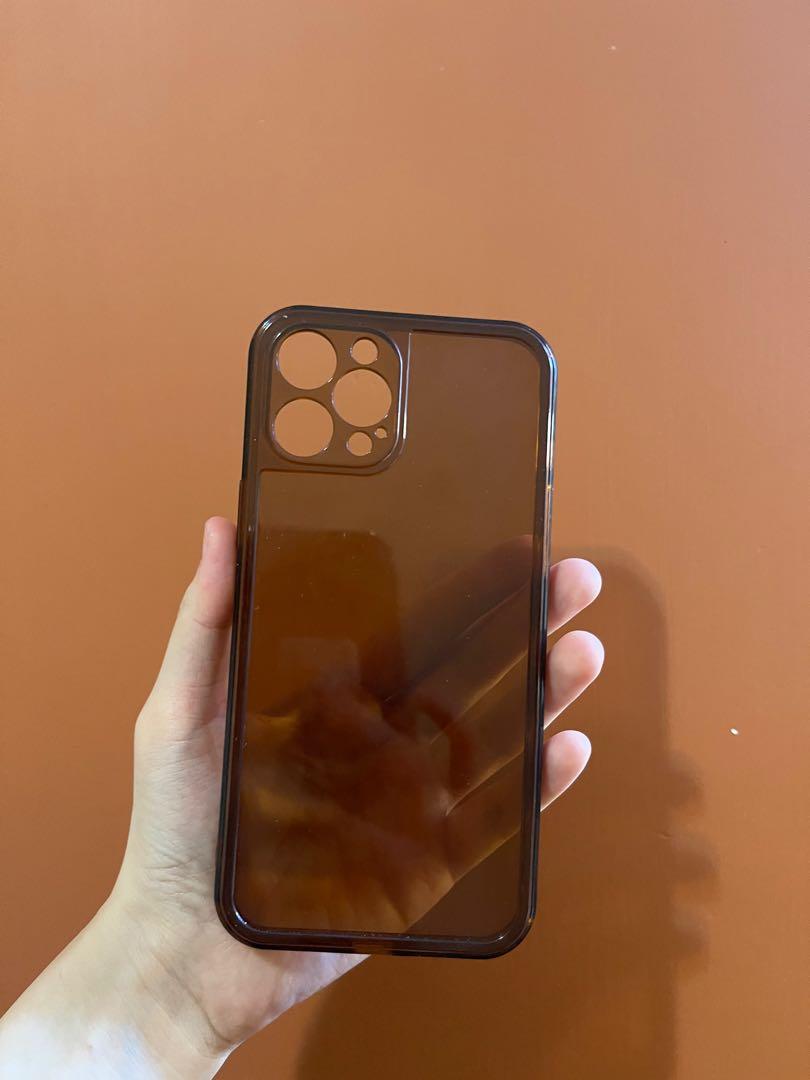 Used Iphone 12 Pro Max Transparent Brown 透明茶色防跌全包邊 電子產品 電話 平板電腦裝飾 Carousell