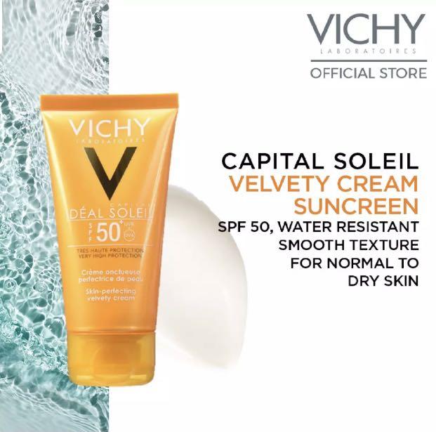 Vichy Capital Soleil Velvety Sunscreen SPF50, Beauty & Personal Care, Face,  Face Care on Carousell