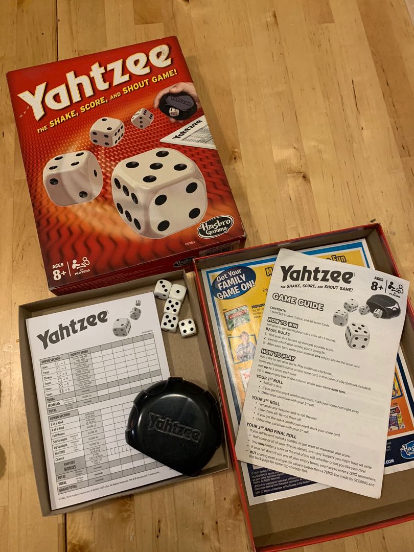 Yahtzee board game, Hobbies & Toys, Toys & Games on Carousell