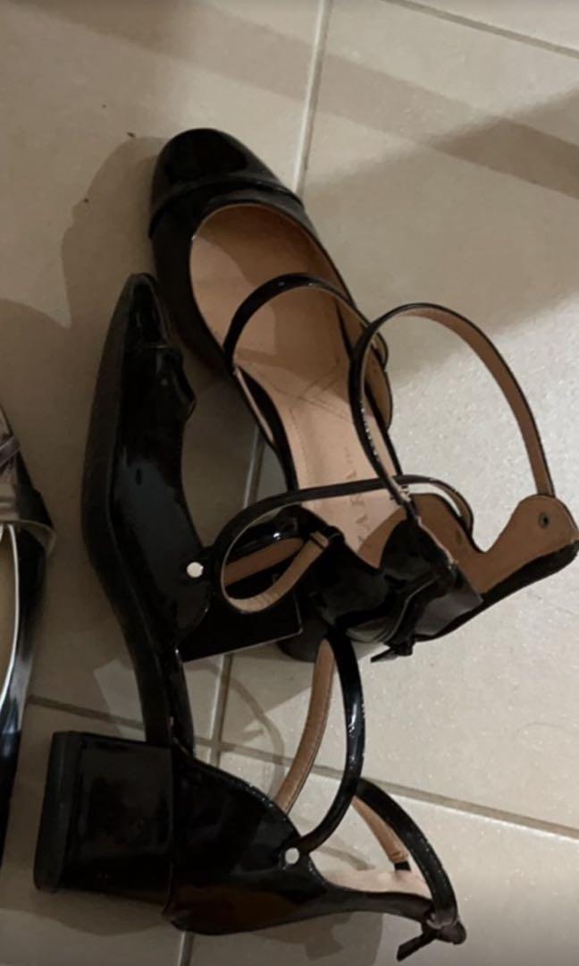 Zara mid heel cage shoes