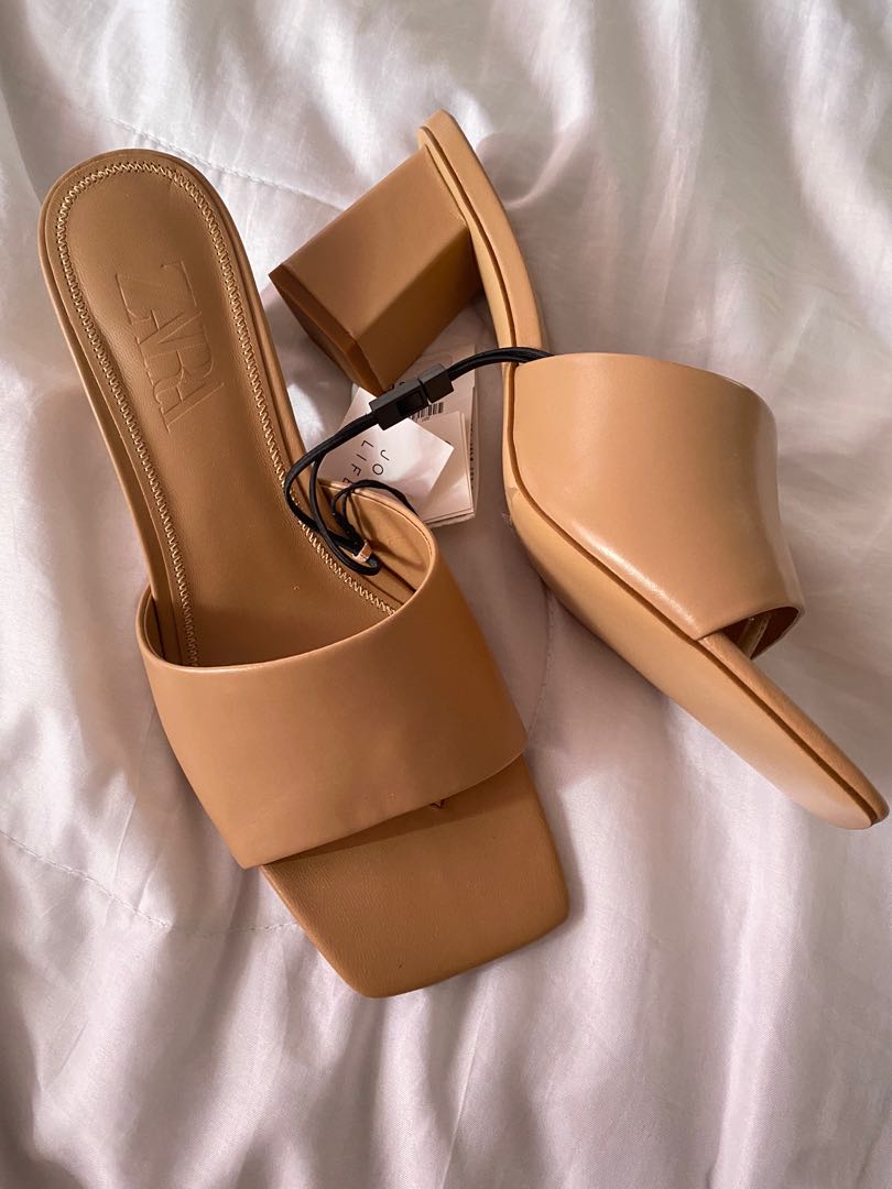 zara tan heels