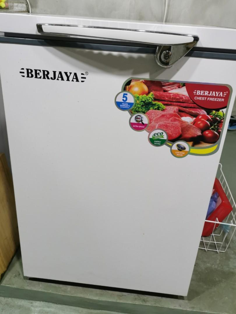 (130 LITRE) Berjaya Premium Chest Freezer BJYCFSD100AR6 (White), TV