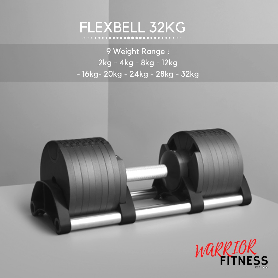 32KG (4KG Increment) Adjustable Dumbbell Flexbell, Sports