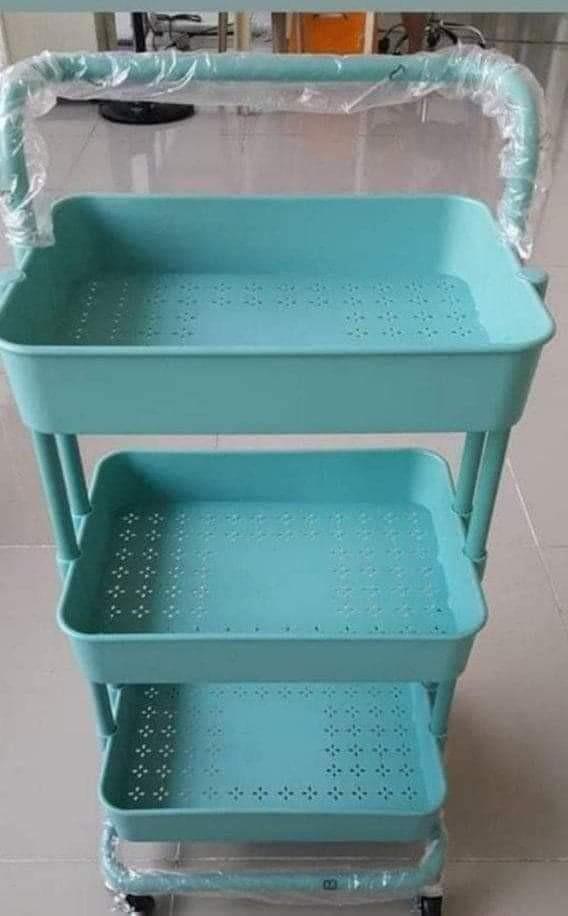 3 Layer Trolley Cart (Category: Storage Boxes & Baskets) located in Manila. Submitted by saguittarian06 (Listing ID 1107478917, Image 2). Description: ₱680 3 Layer Trolley Cart -Multipurpose Storage -Trolley Carbon Steel Cart -Simple Fashion Beauty Salon -Spa Professional -Cosmetics Organizers -Vegetables Organizer -Bathroom Organizer -ABS Materials color:pink,green,white,black.