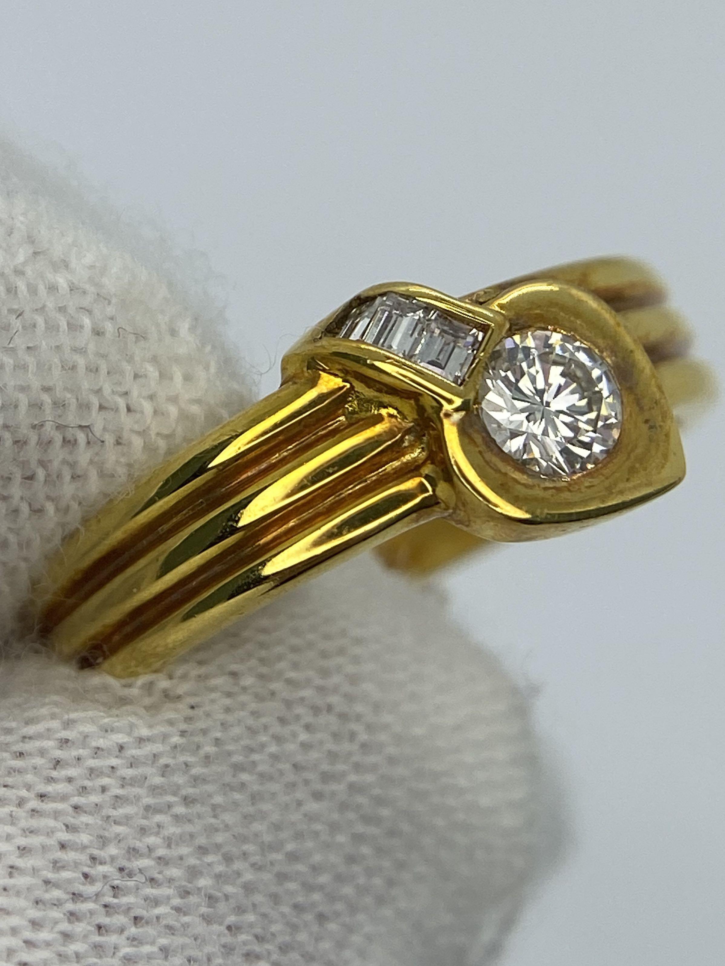 850 Gold Diamond Ring 4 2g 217013846