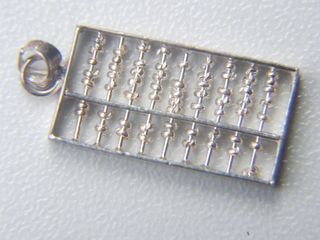 中式傳統算盤銀吊墜 Chinese Abacus sterling silver made64182484967681110