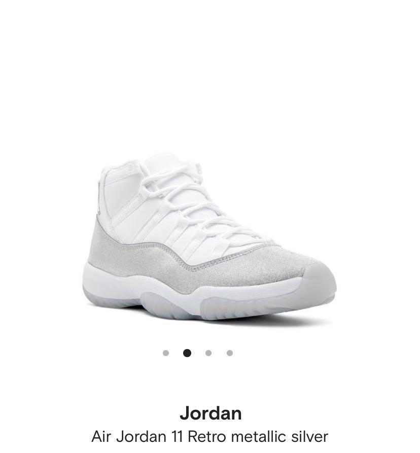 womens air jordan 11 retro metallic silver