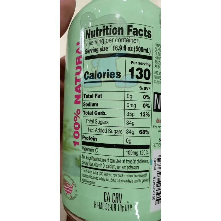 Arizona Green Tea with Ginseng and Honey (2 x 500 mL), Food ...