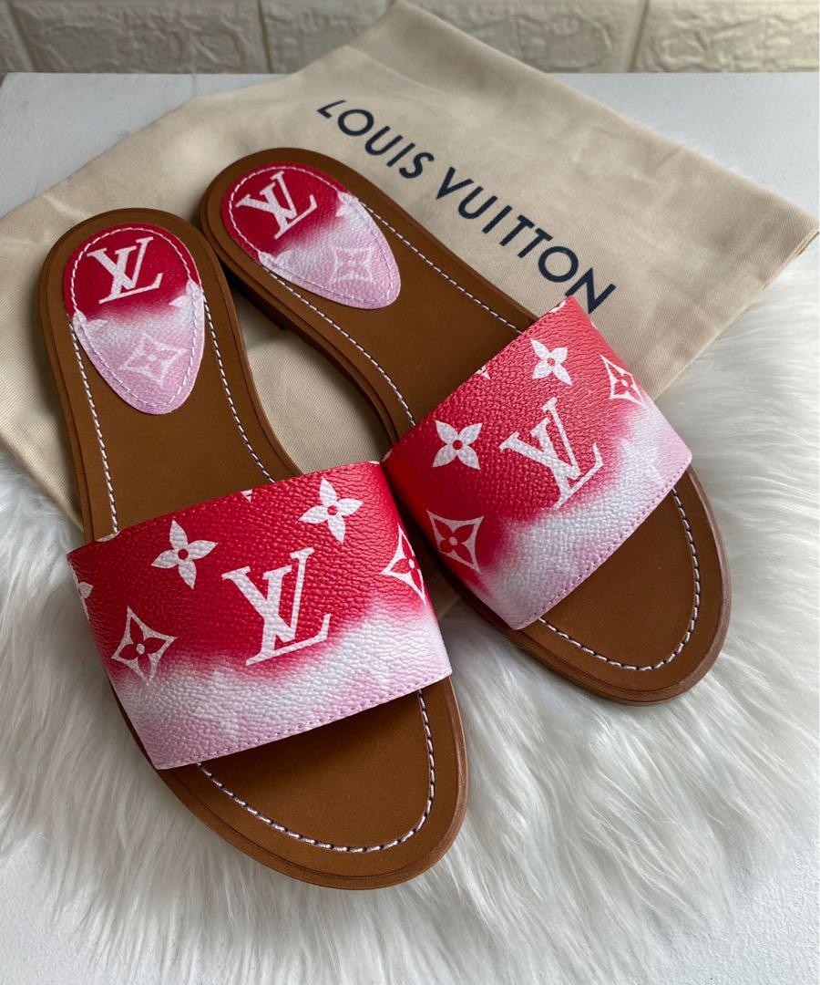 Louis Vuitton Shoes Louis Vuitton enamel sandals pink ladies 38