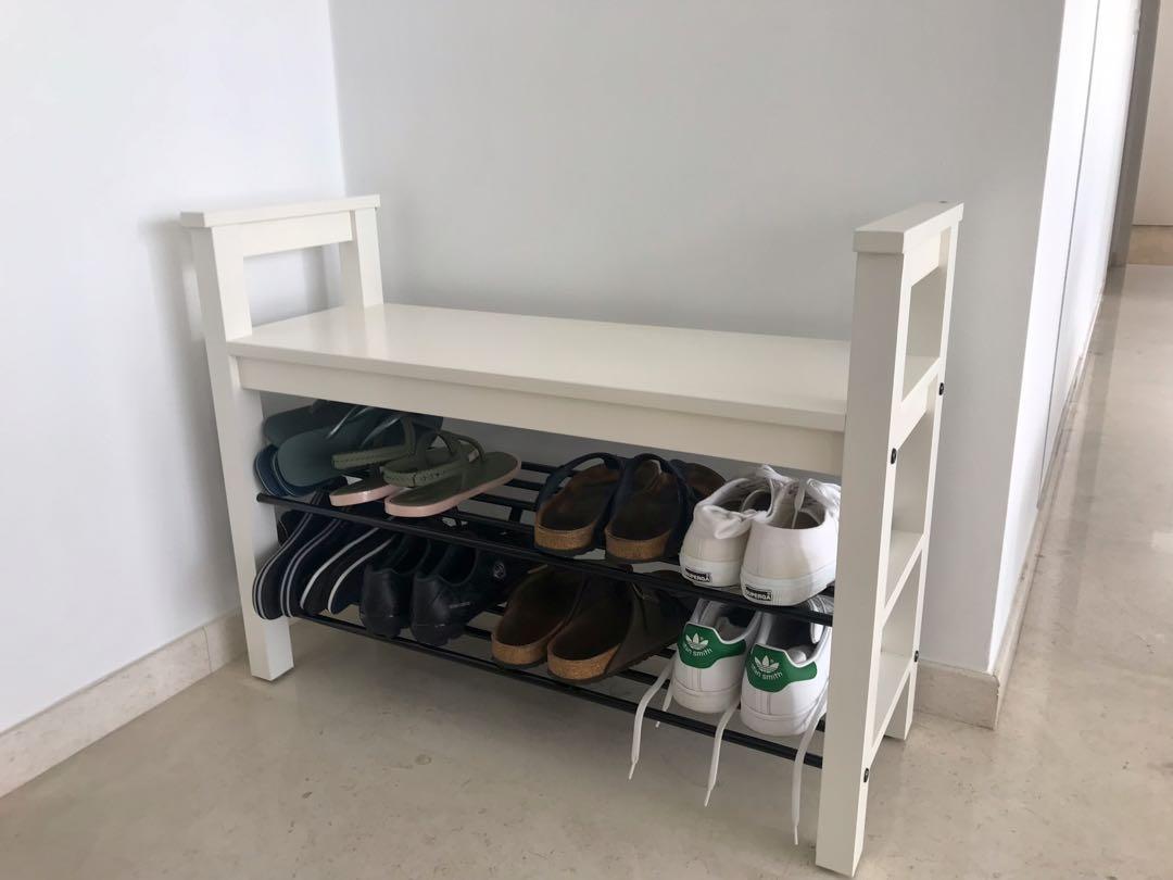 Bench with shoe storage (IKEA Hemnes), Furniture & Home Living