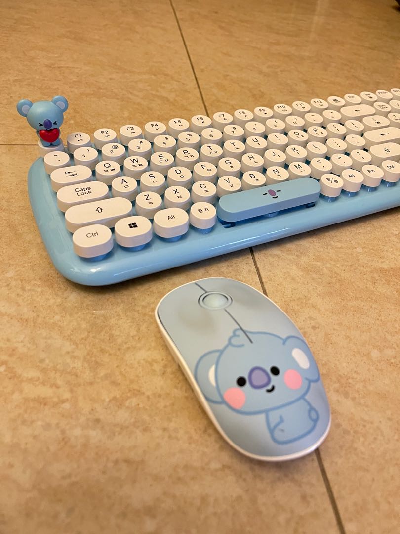 BT21 retro keyboard and Mouse (Koya), Computers & Tech, Parts