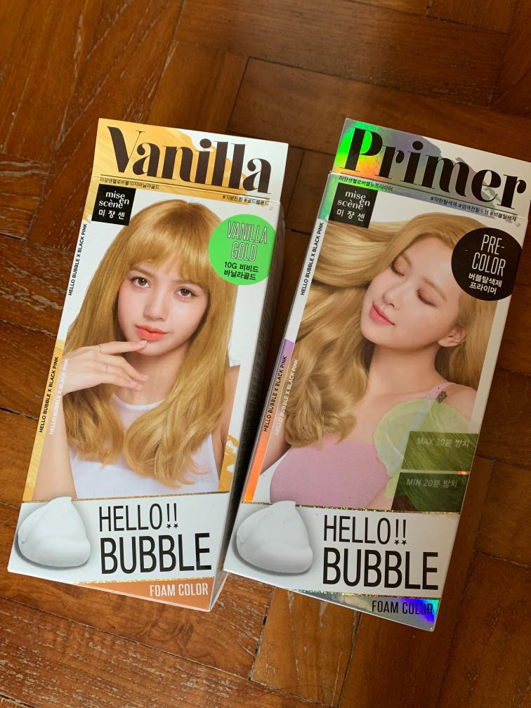 Bubble hair dye mise en scene foam colour vanilla, Beauty & Personal