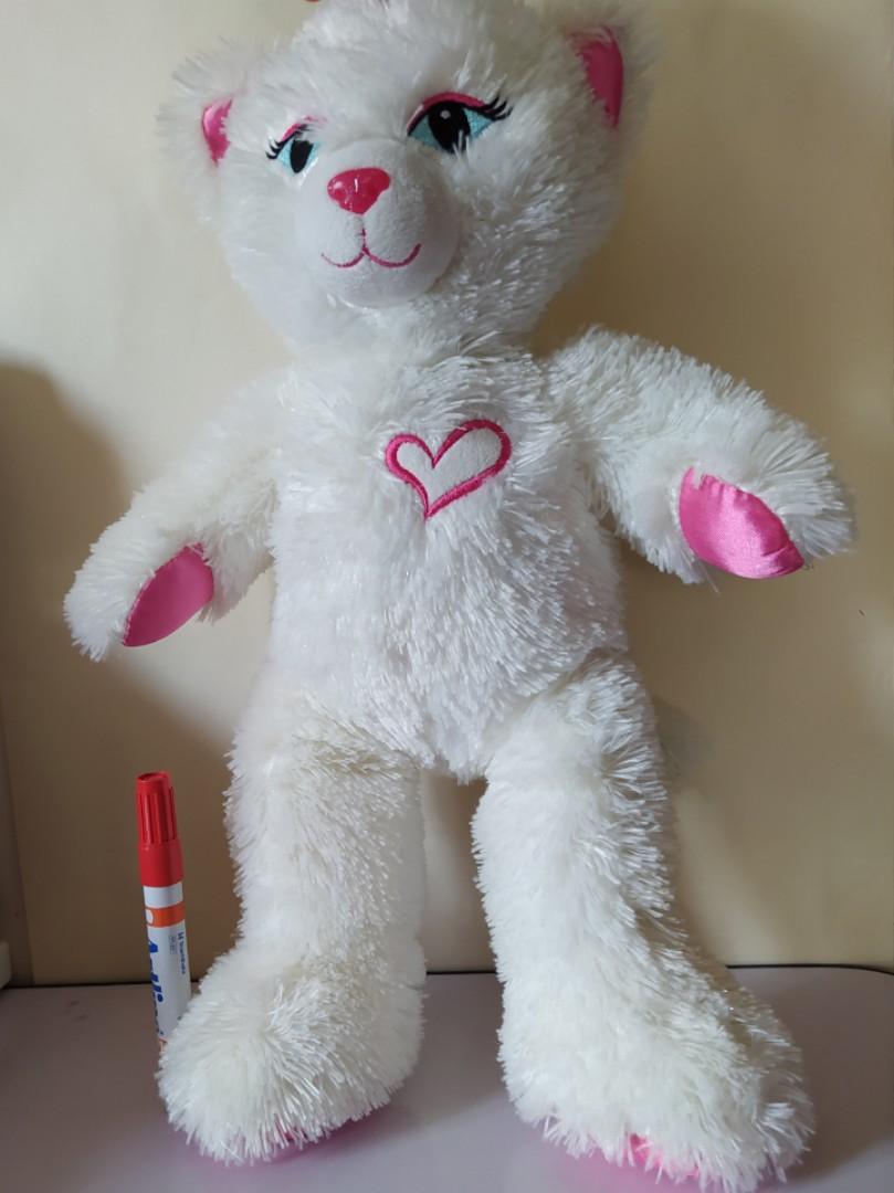 Build a Bear Hello Kitty White Cat BABW Stuffed Animal Plush Toy 