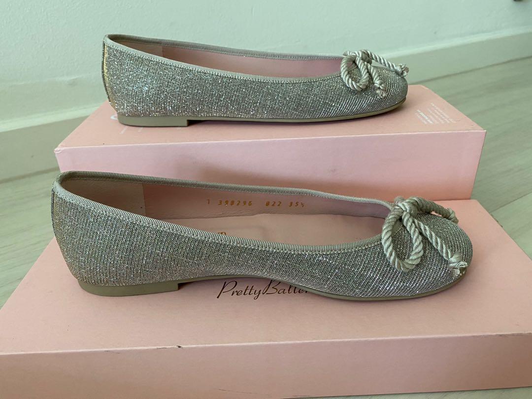 Champagne glitter flats on sale