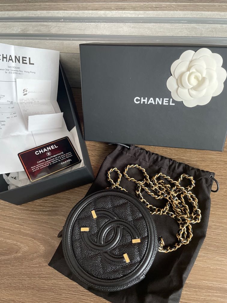 Chanel round sling bag, Women's Fashion, Bags & Wallets, Crossbody Bags on Carousell