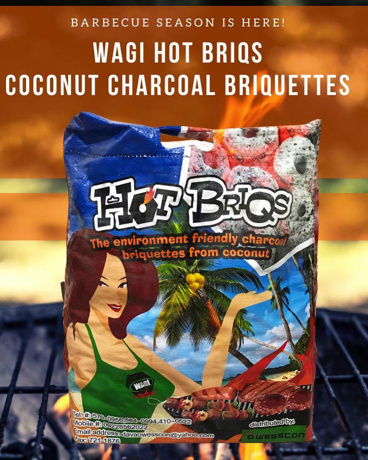 Charcoal Coconut Uling Hexagon Hot Briqs 13.5kgs (Category: BBQ, Grills & Hotpots) located in Quezon City. Submitted by lxpmnl (Listing ID 1107625366, Image 1). Description: Hot Briqs Coconut Charcoal Briquettes Approx 13.5 kgs / sack Longer burning time High heat value Export Quality Environmental friendly Locally produced #supportlocal .