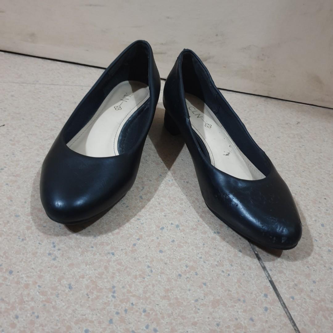 Sunshine】Black Shoes/Office Shoes/School Shoes/Black Heels Shoes for Ladies  1557-1 | Shopee Philippines