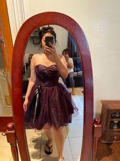 Deep purple cocktail dress