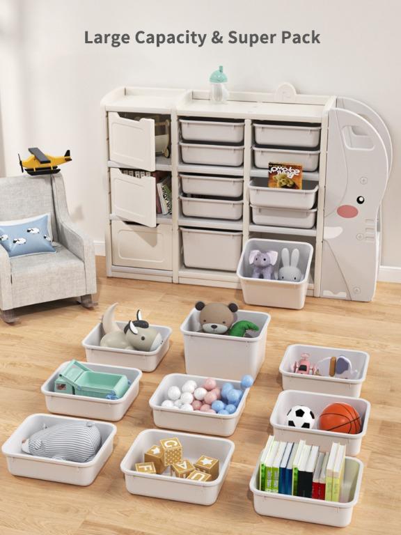 Elephant Shape Large Shelf Toy Organizer Children Storage Cabinet