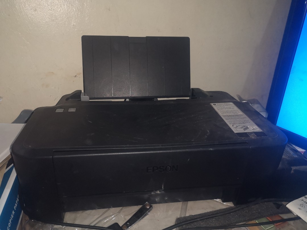 Used Epson L120 continous pigment printer (with free bottles of pigment