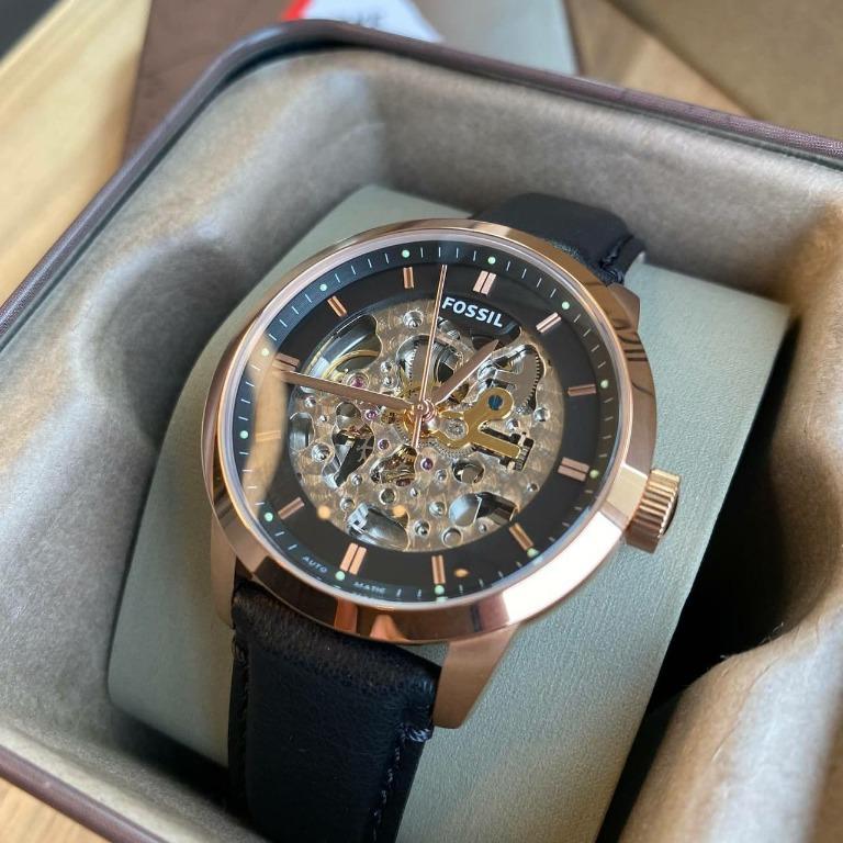 Fossil Townsman Three Hand Automatic Black Leather Watch ME3084 Men s Fashion Watches Accessories Watches on Carousell